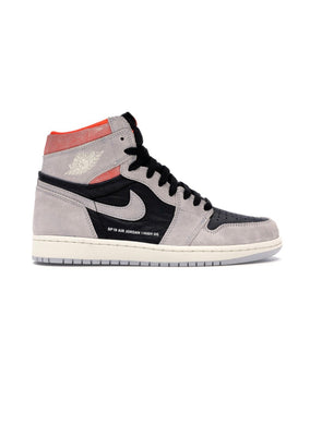 Jordan 1 Retro High Neutral Grey Hyper Crimson